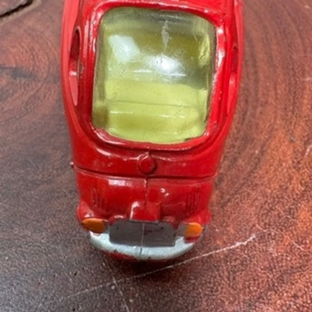Vintage Red Heinkel Kabine Bubble Car Die-Cast Miniature Microcar Toy